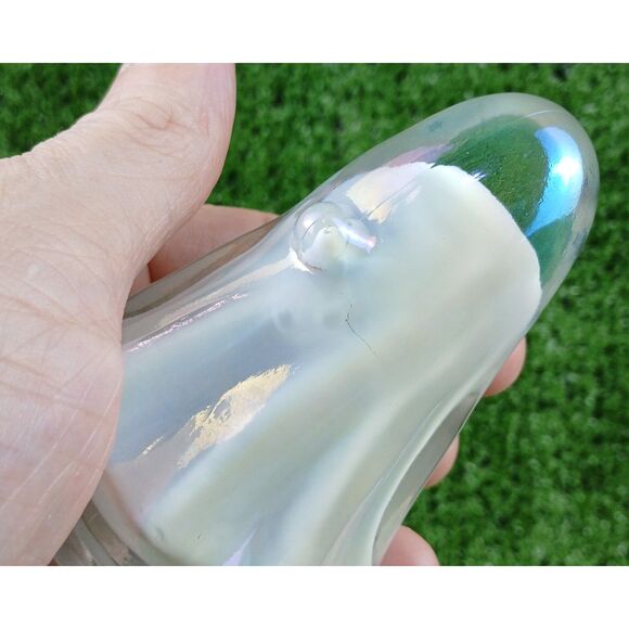 Ghost Halloween Glass Iridescent Decor Shiny White Happy Face Ghoul Small Spirit - Picture 14 of 16